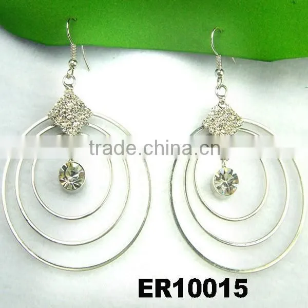 Fashion Ladies Crystal Airplane Stud Earrings Wholesale photo-5