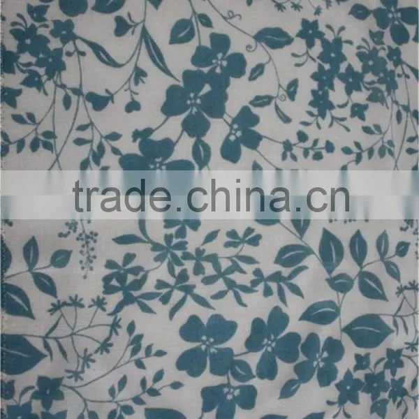 Green Floral Printed Light Wool Scarf With Fringe photo-3