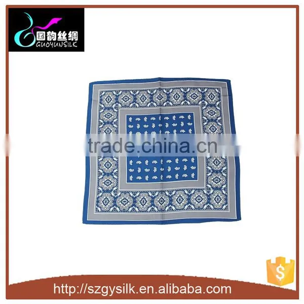 Paisley Print 100%silk Custom Pocket Square