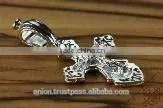 Silver 925 Cross Crucifix. Russian & Greek Orthodox Style. Burnished Silver