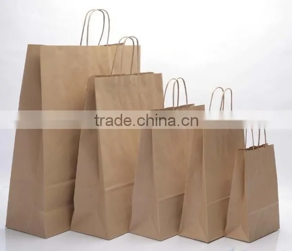 Custom Cheap White/Brown Kraft Paper Bag photo-2