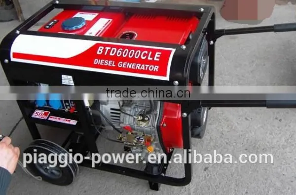 Piaggio 5KW Portable Diesel Generator With Air-cooled Single Cylinder Engine photo-2