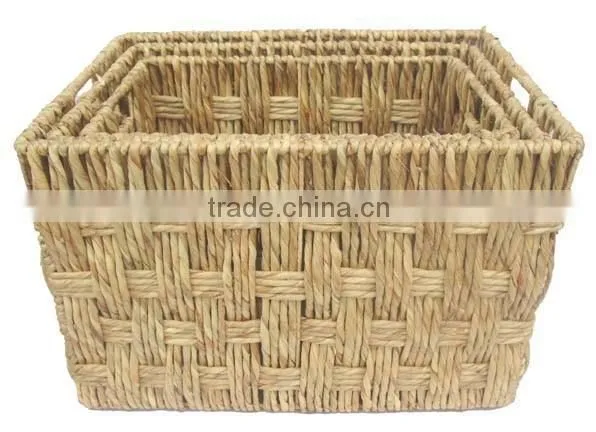 Water Hyacinth Storage Basket With Iron Frame photo-2