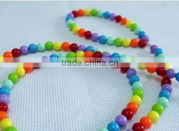 Luxury Pet Cat Dog Collar and Leash Set Colorful Beads Pearl Collar for Small Puppy photo-3