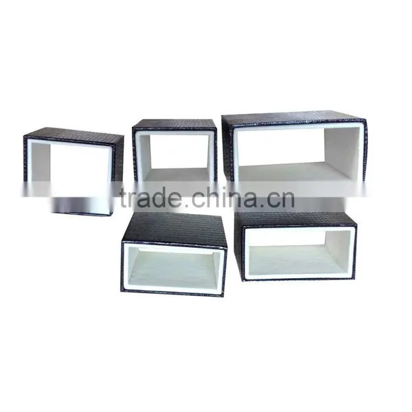 Hot Sale Leather Paper Black Jewelry Gift Box photo-3