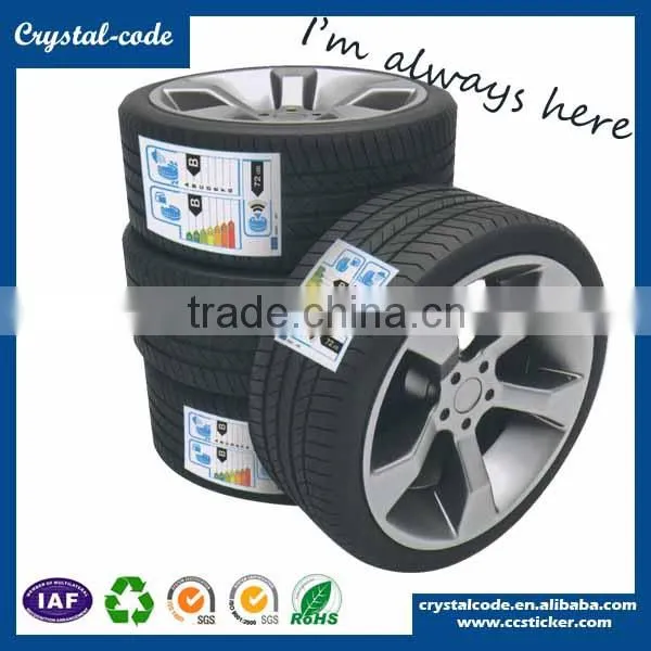 Custom PP Type Labels Self Adhesive Tyre Stickers Rubber Tyre Label photo-5