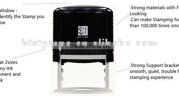Plastic Office Use Stamp/Rubber Oval Stamp Wholesale photo-3