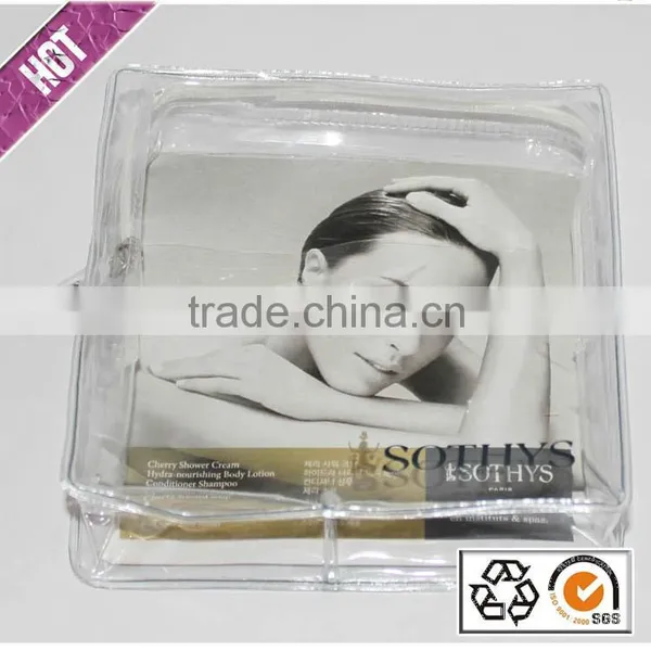 Hot Selling Clear Zippered Vinyl Portable Pvc Cosmetic Bag photo-2