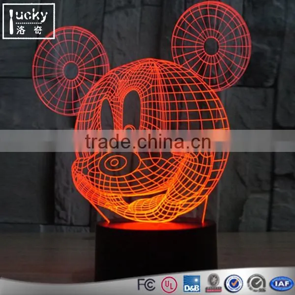Acrylic Colorful LED Glowing Mickey Mouse,Custom LED Night Light photo-6