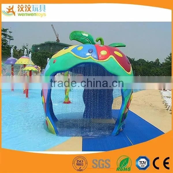 Fiberglass Kids Water Park Sets Apple Water Sparing
