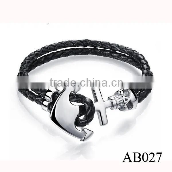 2016 Newest Laether Braceelt Chrome Cross Bracelet for Fashion Girl photo-2