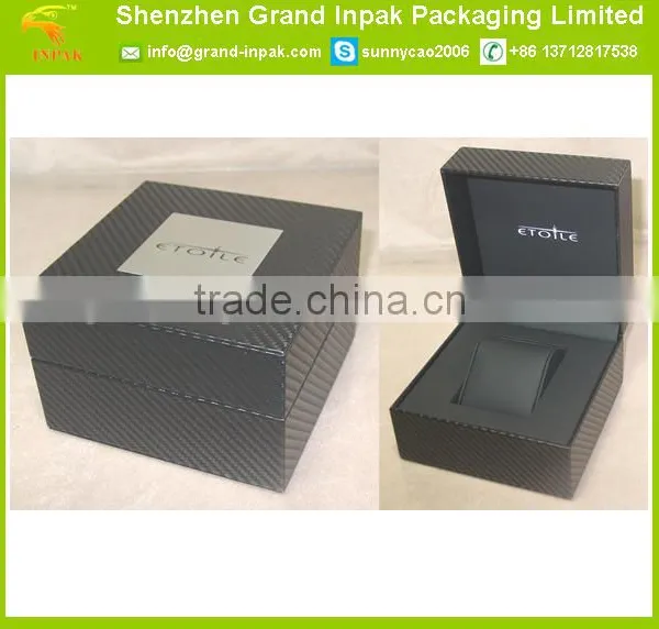 Black Soft pu Watch Box With Three Straps Holder photo-3