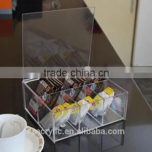 Unique High Transparent Acrylic Tea-bag Box Acrylic Small Tea Box Wholesale photo-3