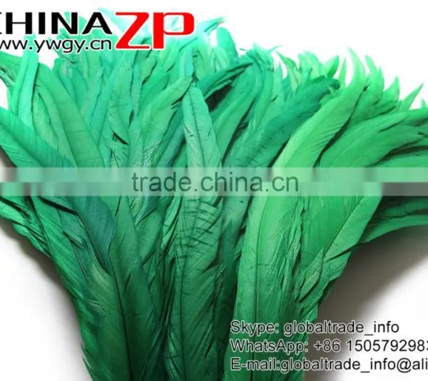 Leading Supplier CHINAZP Bulk Sale High Quality Colored Green Chicken Fully Dyed Roosters Feathers photo-3