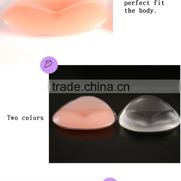 Ladies Clear Silicone Breast Pads ,silicone Artificial Fake Breast Pads photo-3