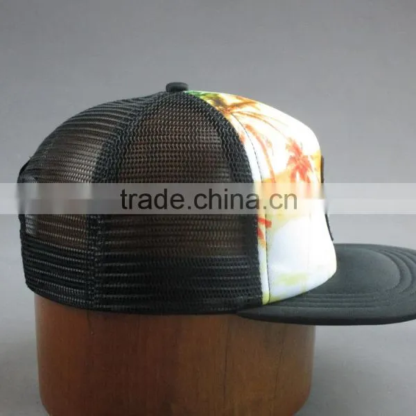 Customer Sponge Front Mesh Back Snapback Cap With Woven Lable photo-4