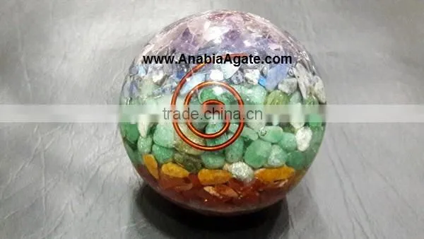 Chakra Layer Orgone Ball For Sell : Wholesale Orgone Ball : Orgone Spheres photo-5