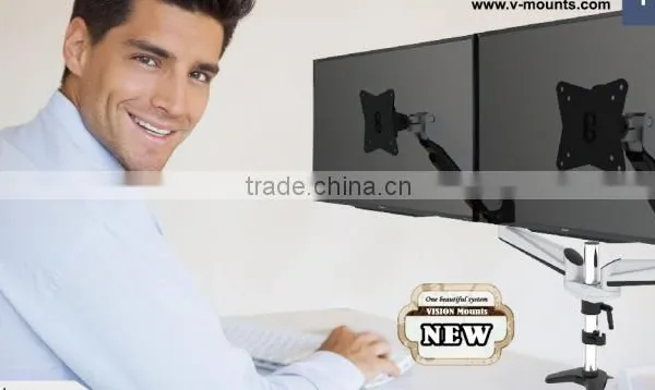 Dual Flexible Stand Alone Lcd Monitor Vesa Desk Mount Monitor Stand photo-5