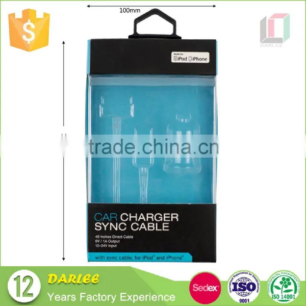 Custom Logo Recyclable Free Sample Mobile Phone Charger Packaging Box With Clear Window photo-2