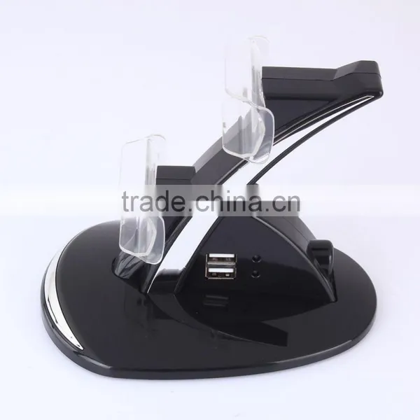 Portable Blue LED Dual Charger 2in1 Power Station And Storage Stand With Double USB Port For PS3 Controllers photo-3