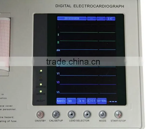 CE & ISO Approved Digital 3-channel Color Electrocardiograph ECG EKG Machine on Sale photo-2