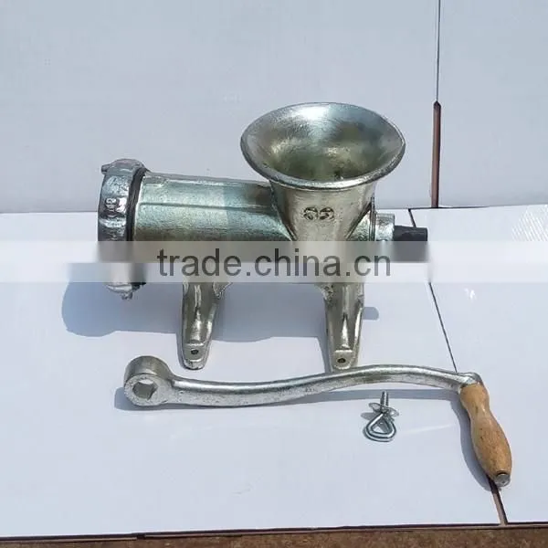 8# Cast Iron Electroplate Tinned Manual Meat Grinder Machine Hand Operate Meat Mincer photo-4