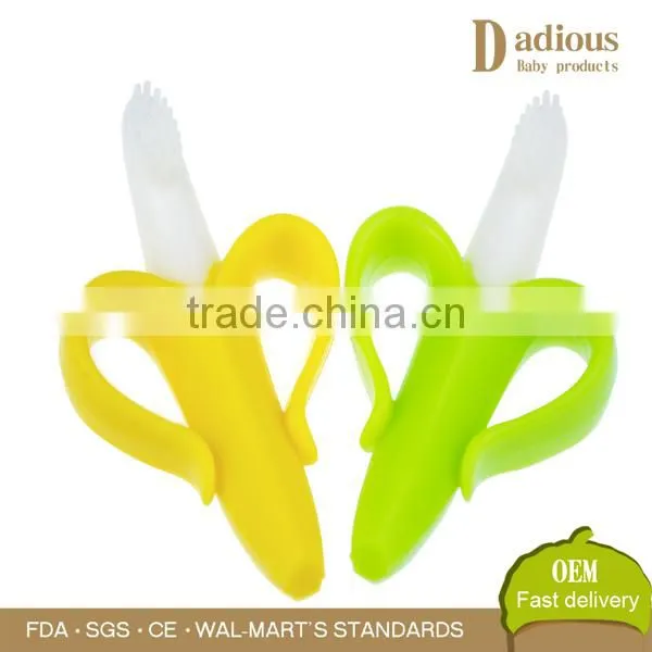 High Quality Eco-friendly Soft Silicone Banana Toothbrush photo-6