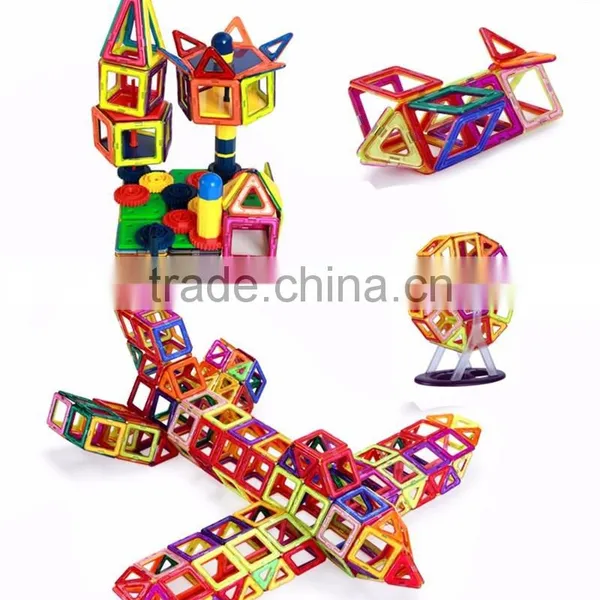 Factory Supply Montessori Kids Educational Magnetic Block Building Shapes Toys photo-4