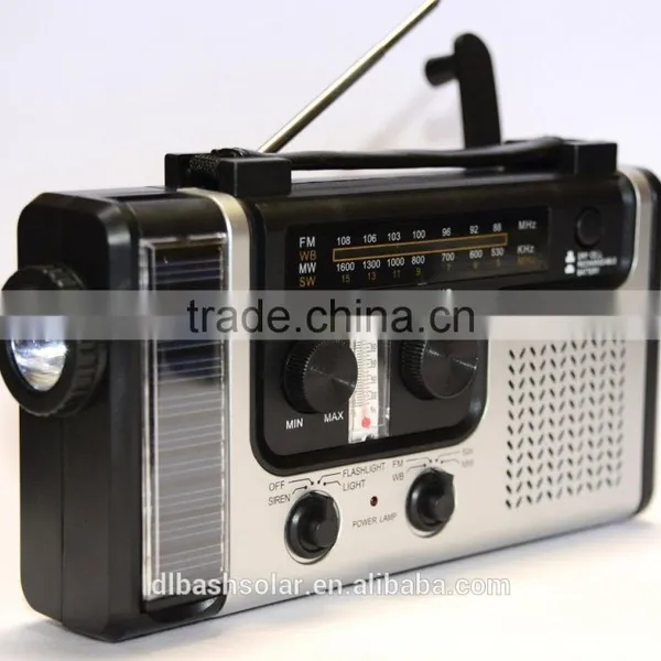 Wireless Outdoor AM/FM SW Weather Portable Radio Solar Dynamo Crank Powered Radio photo-5