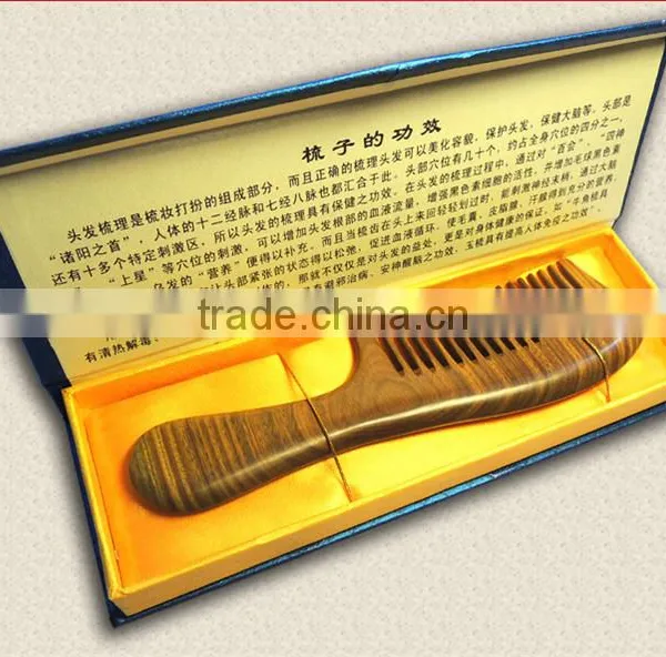 Anti-static Sandalwood Comb With Handle for Curly Hair photo-4