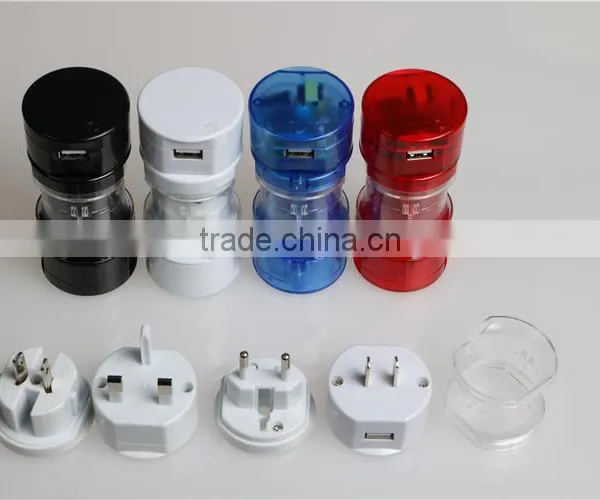 2016 Promotion Gift Item Multi World International Travel Adapter Low Price With USB Port From China Factory Directly photo-2