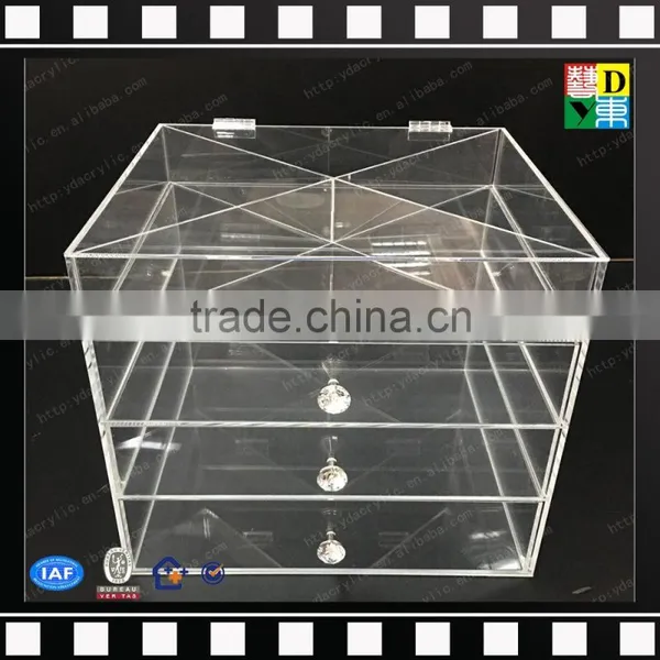 2016 Handmade Acrylic Makeup Organizer ,plexiglass Display Box,luite Drawer Box photo-3