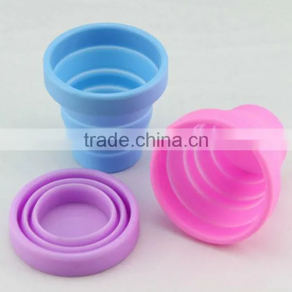 Heat Resistant Portable Foldable Silicone Drinking Cup Travel Cup photo-3