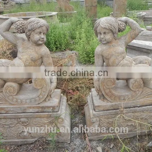 Antique Stone Little Angel Sculpture for Sale