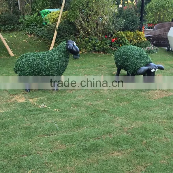 Fiberglass Goat Statue With Artificial Grass photo-3