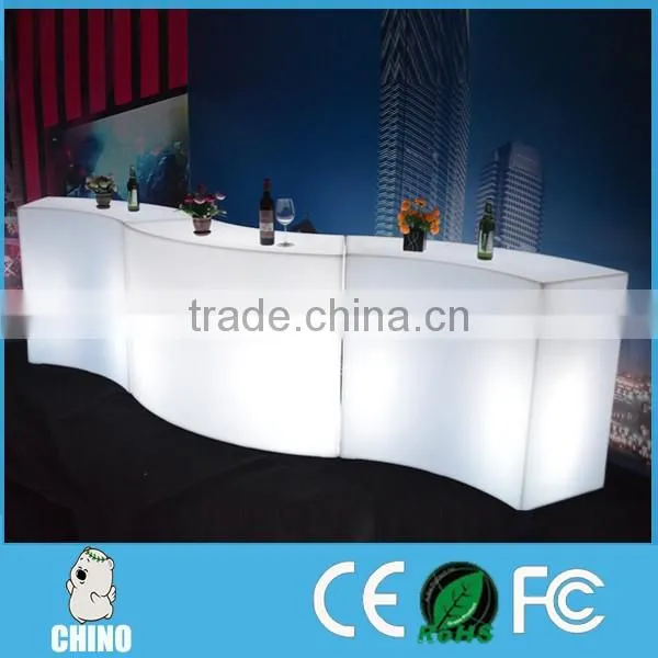 Modern Glowing Nightclub Furniture High End Straight Led Drink Bar Counters photo-3
