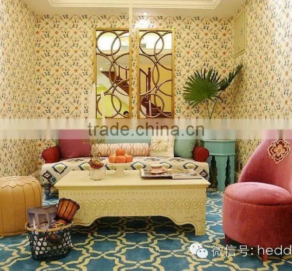 Modern PU Antique Gold Decorative Wall Mirror GY-009P-04 photo-4