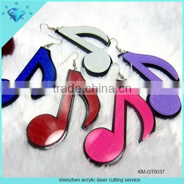 Fashion Music Shape Acrylic Earrings photo-2