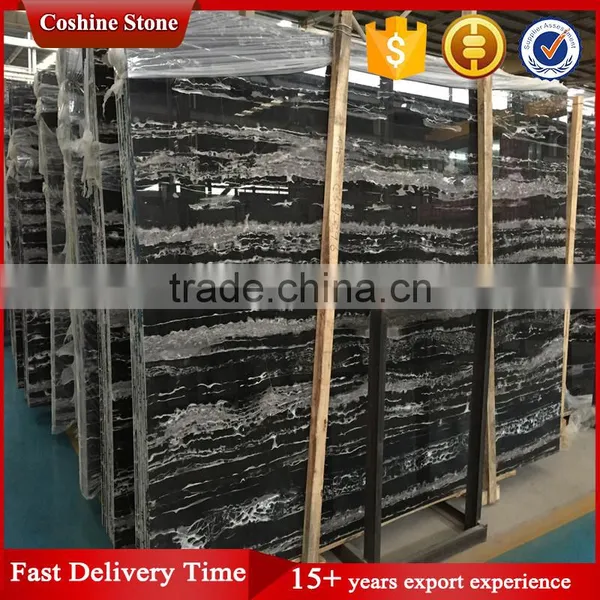 Silver Dragon Black Marble Slab With White Veins photo-3