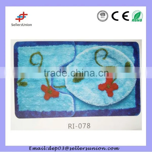 3pcs Bathroom Mat Anti-slip With Toliet Seat Cover photo-5