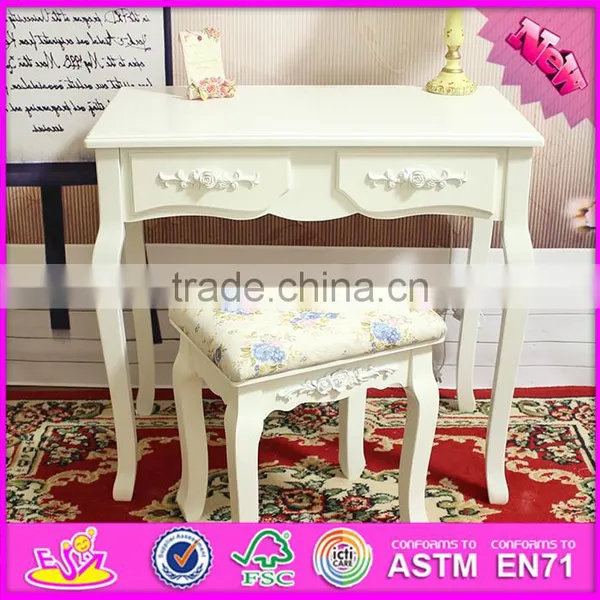2016 Best Sale Luxurious Bedroom Table and Chair Wooden Vanity Furniture W08G191 photo-3