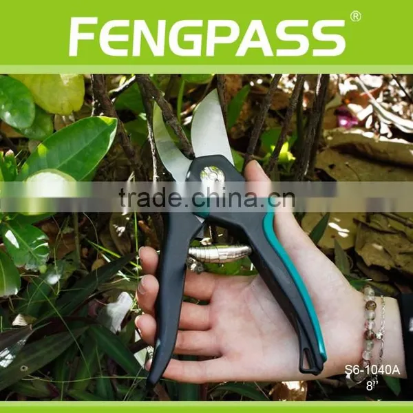 S6-1040A 8 Inches PP+ TPR Handle With Stainless Steel and Strong Power Classical Garden Scissors photo-5