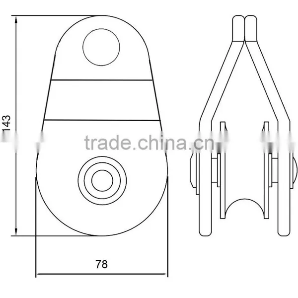 Stainless Steel Single Wheel Cable Pulley photo-4