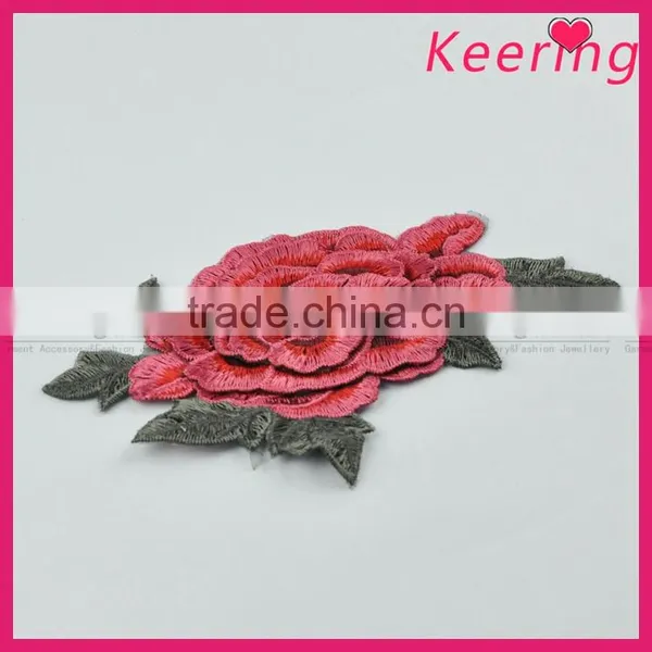 3D Embroidery Patch Flower Embroidery Custom Design for Clothing WEF-013 photo-2