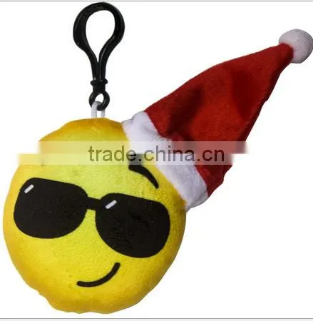 Cheap Christmas Keychain Stuffed Emoji Gift Plush Promotional Keychain photo-5