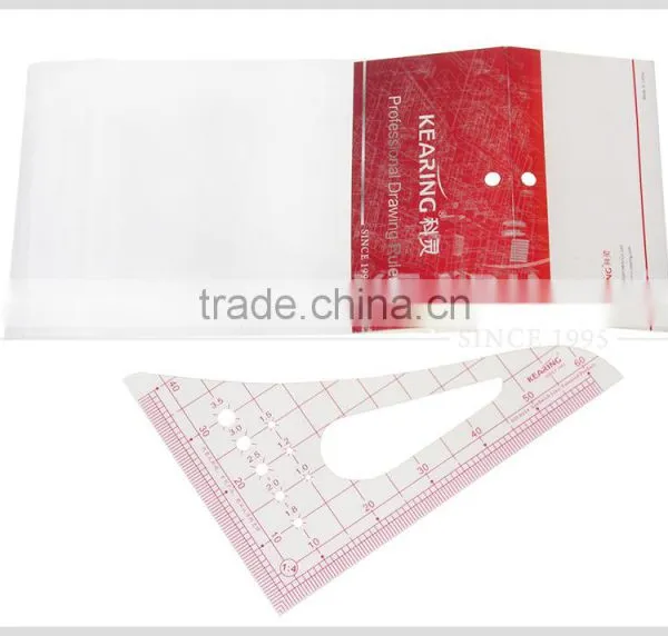 Kearing Brand1.2mmn Thick Sandwich Line Printing 1/4 Plastic Scale Ruler for Fashion Design Garment Measurement #8514 photo-5