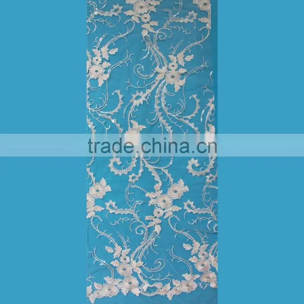 New Product African Cheap Trustwin Sequins Embroidery Lace Dress Fabric