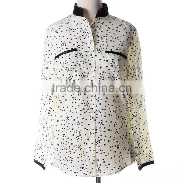 Newest Women s Clothing 2015 Summer Blouses New Design Elegant Blouses for Fashion Elegant Ladies Shirt Design Modern Blouses photo-3