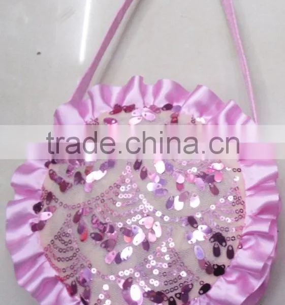 Fashion Round Lace Flower Sequin Little Girl Bag photo-5