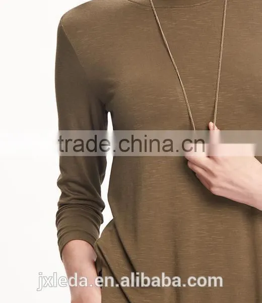 Fashion Relaxed Long and Lean Tunic Oversize Jersey Tee for Women photo-2